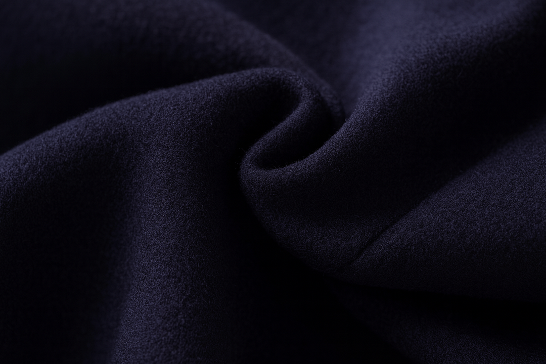 Wool Blend Overcoat with Notch Lapel Collar