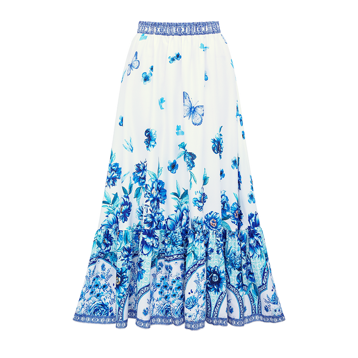 V-neck Peony Print Swimsuit Set(s)