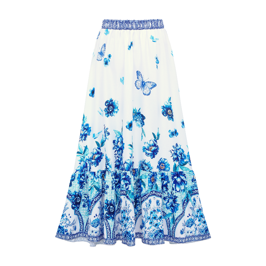 V-neck Peony Print Swimsuit Set(s)