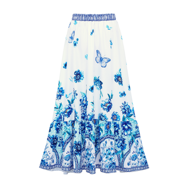 V-neck Peony Print Swimsuit Set(s)