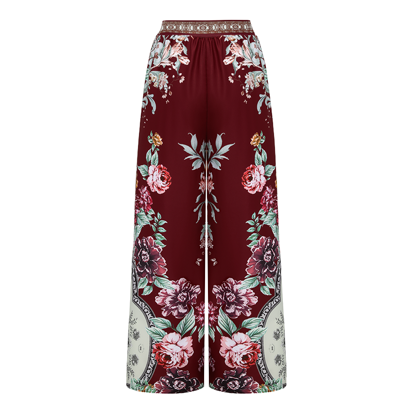 Strap Decoration Peony Print Swimsuit Set(s)