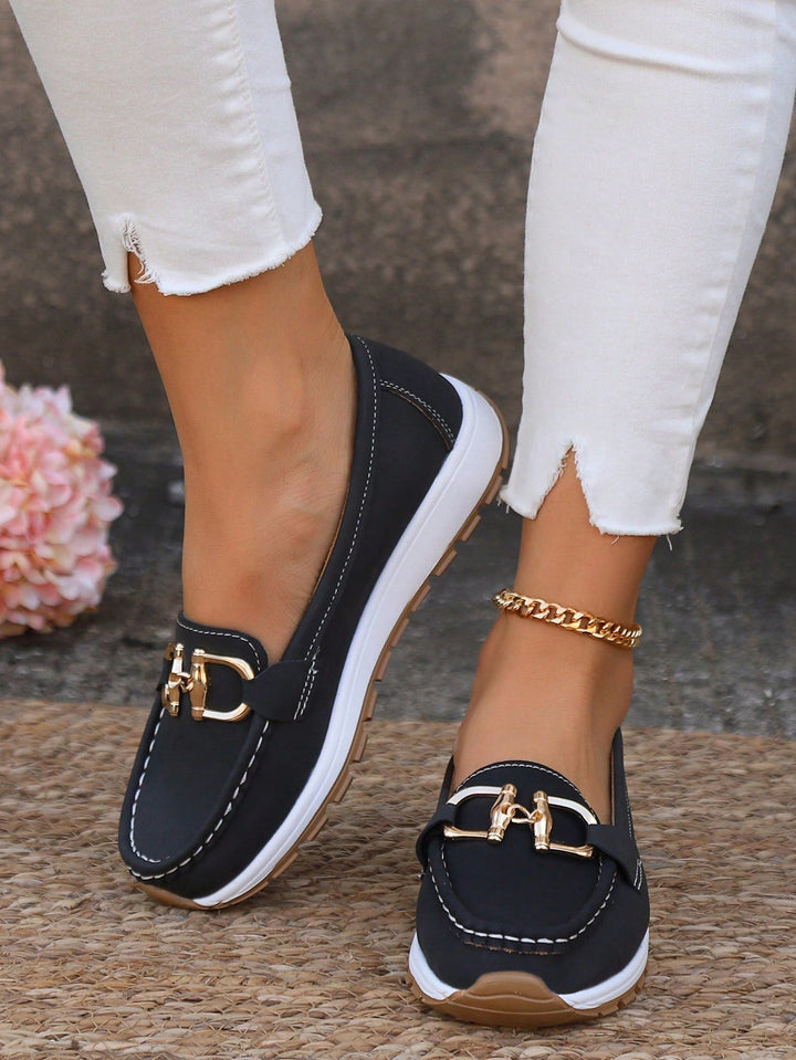 Lainey™ - Flat Buckle Loafers