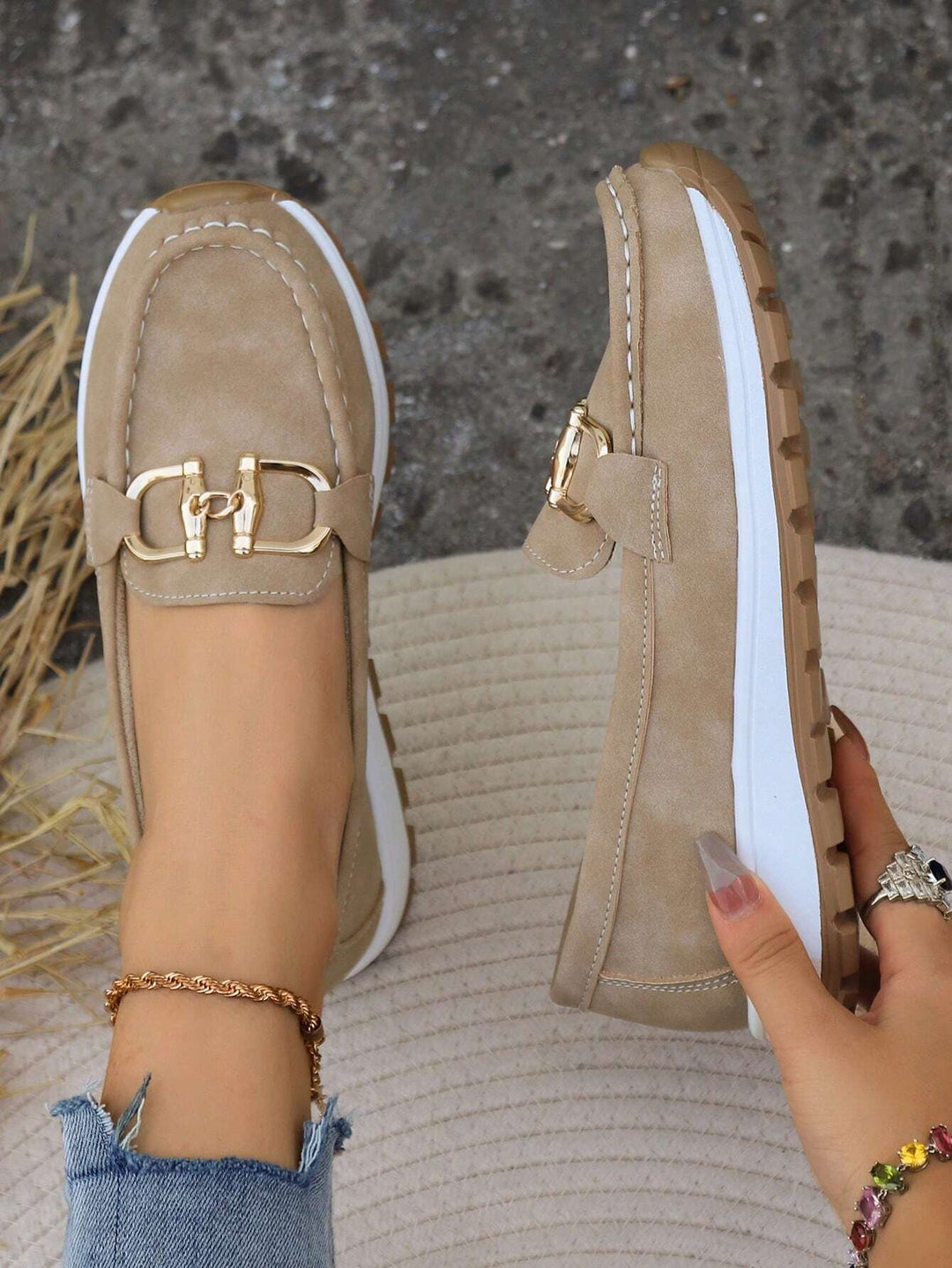 Lainey™ - Flat Buckle Loafers