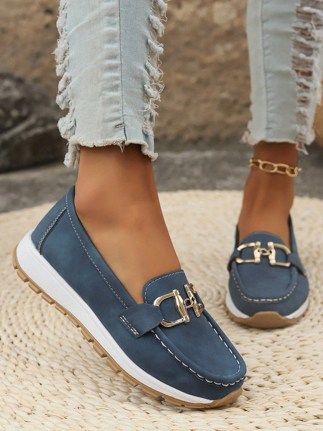 Lainey™ - Flat Buckle Loafers