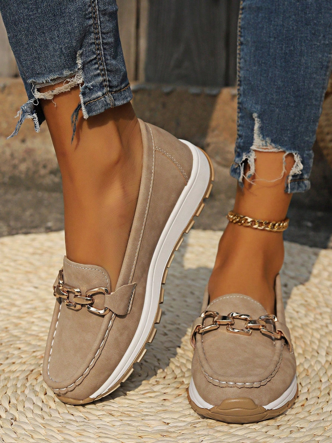 Lainey™ - Flat Buckle Loafers