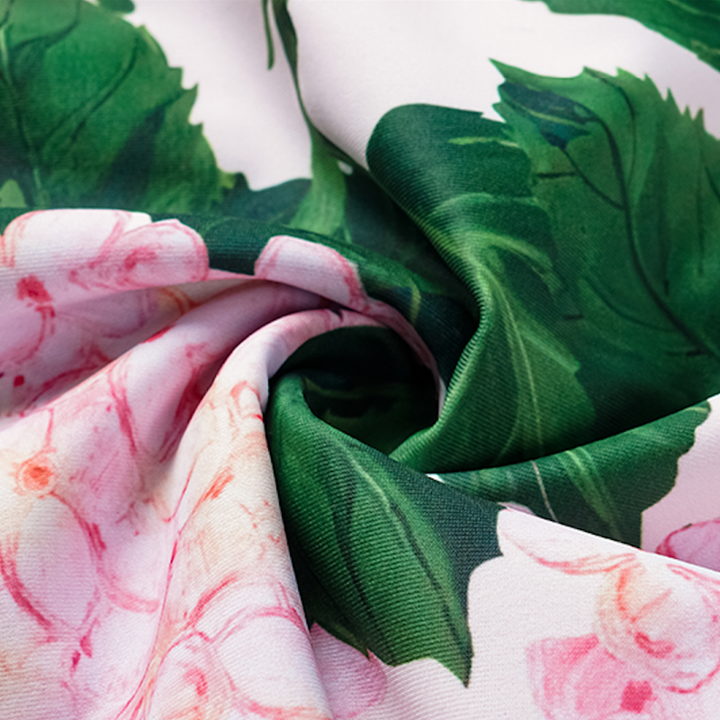 Bandeau Ruffle Floral Print Bikini Swimsuit and Skirt