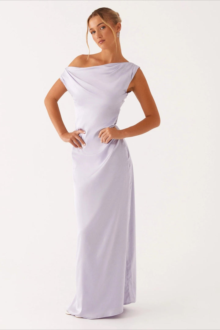 CLAIRE – ELEGANT DRAPED EVENING DRESS