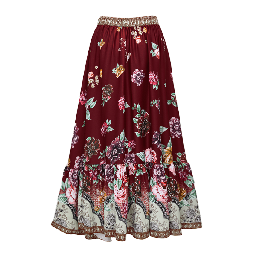 Strap Decoration Peony Print Swimsuit Set(s)