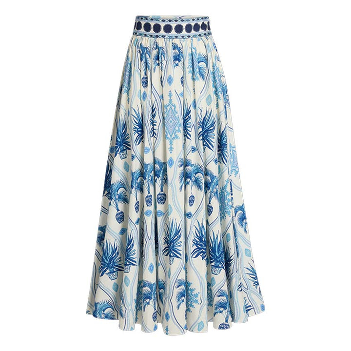 Blue Botanical Print Swimsuit Set(s)