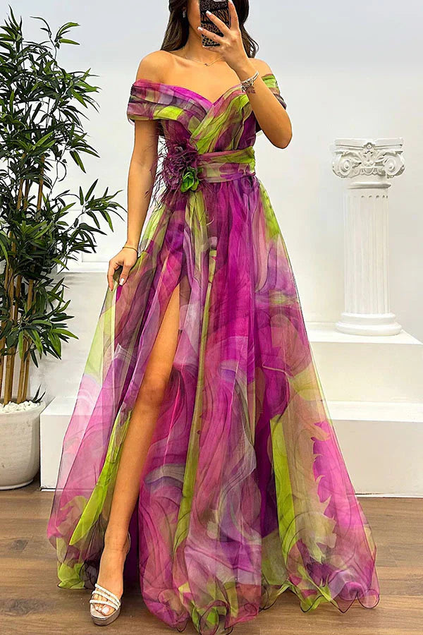Aurora | Stunning Off-Shoulder Maxi Dress