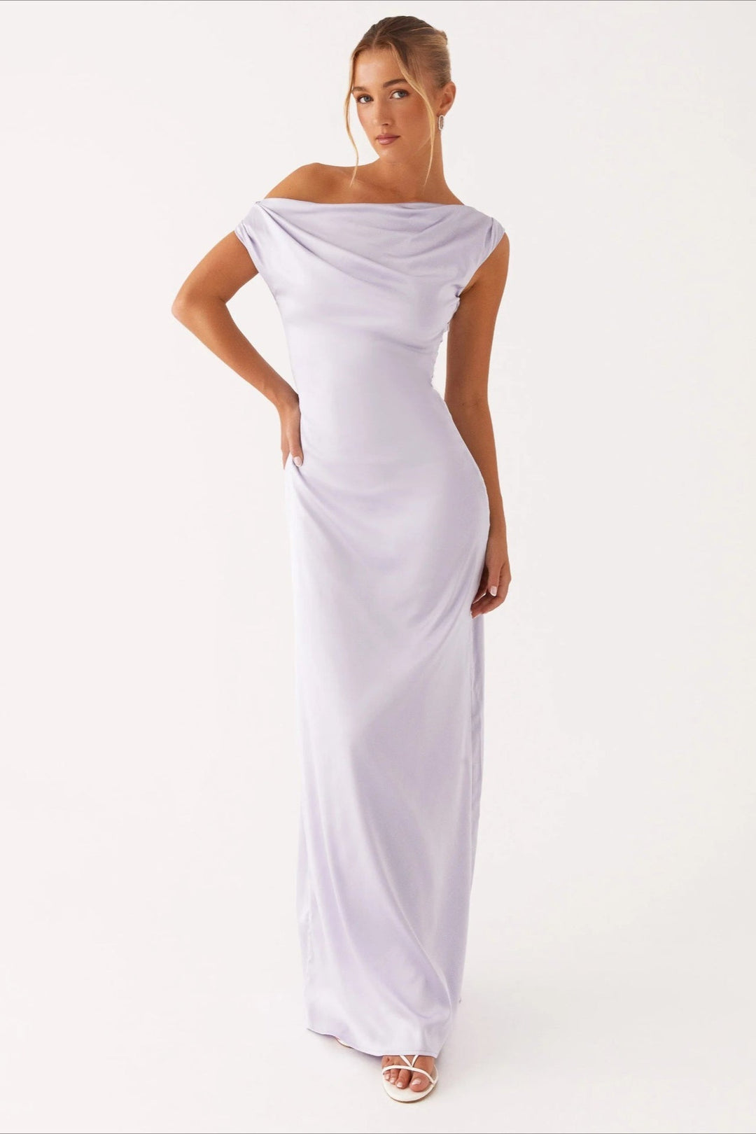 CLAIRE – ELEGANT DRAPED EVENING DRESS