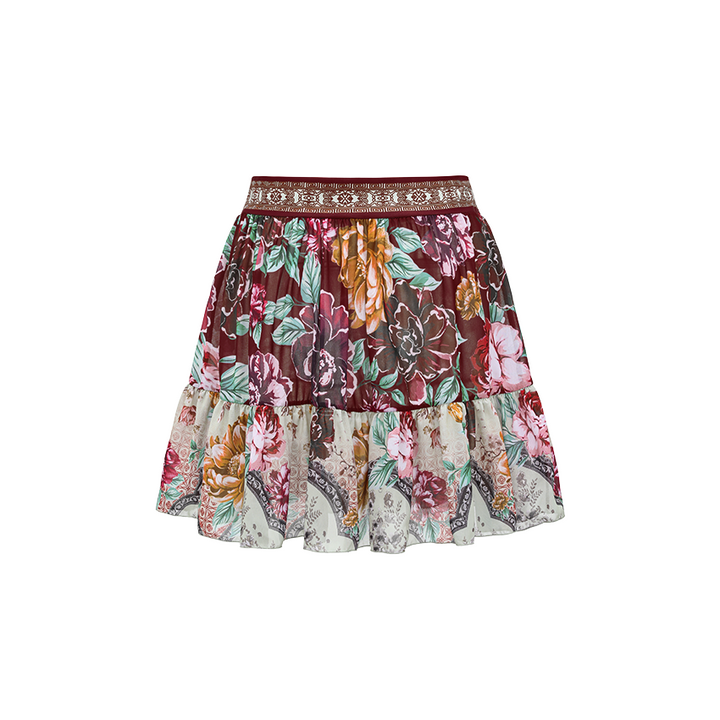 Strap Decoration Peony Print Swimsuit Set(s)
