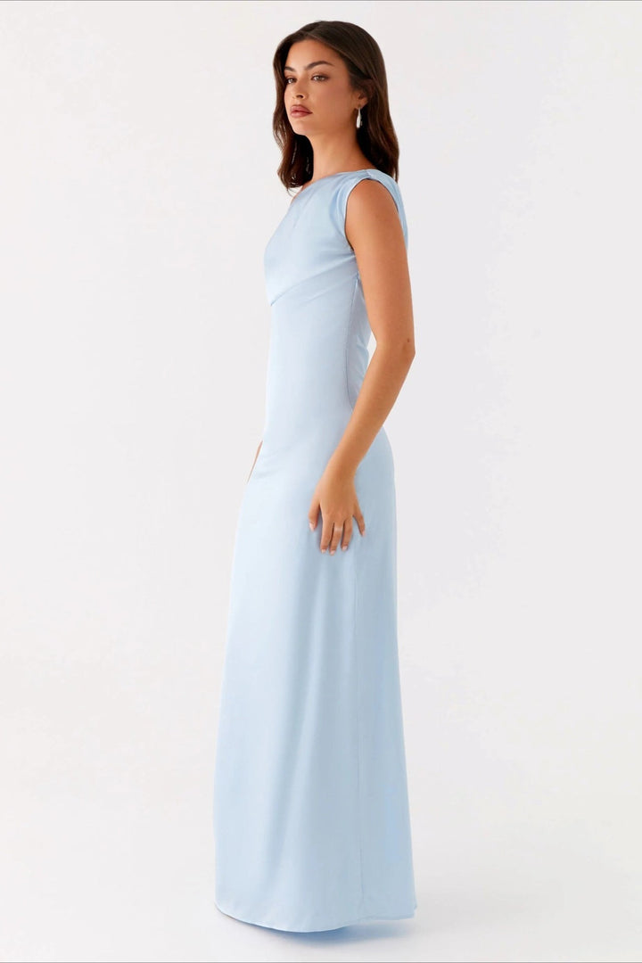 CLAIRE – ELEGANT DRAPED EVENING DRESS