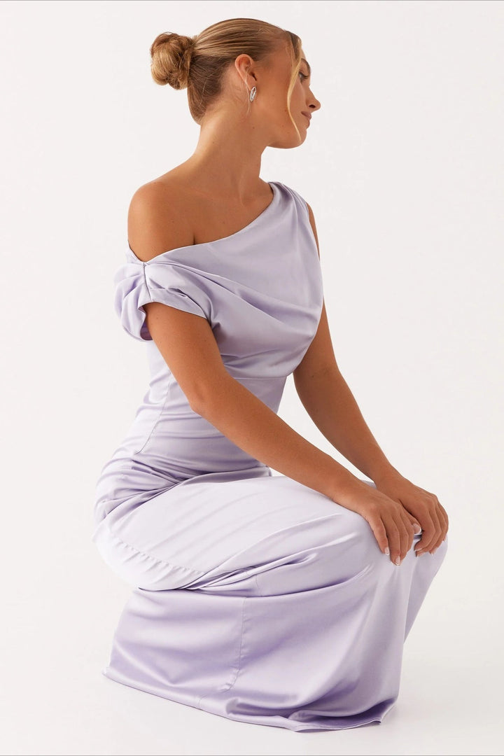 CLAIRE – ELEGANT DRAPED EVENING DRESS