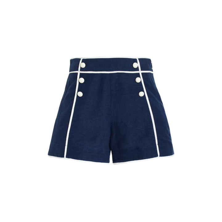 Color Block One Piece Swimsuit and Shorts