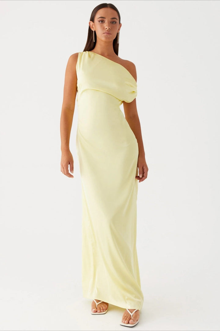 CLAIRE – ELEGANT DRAPED EVENING DRESS