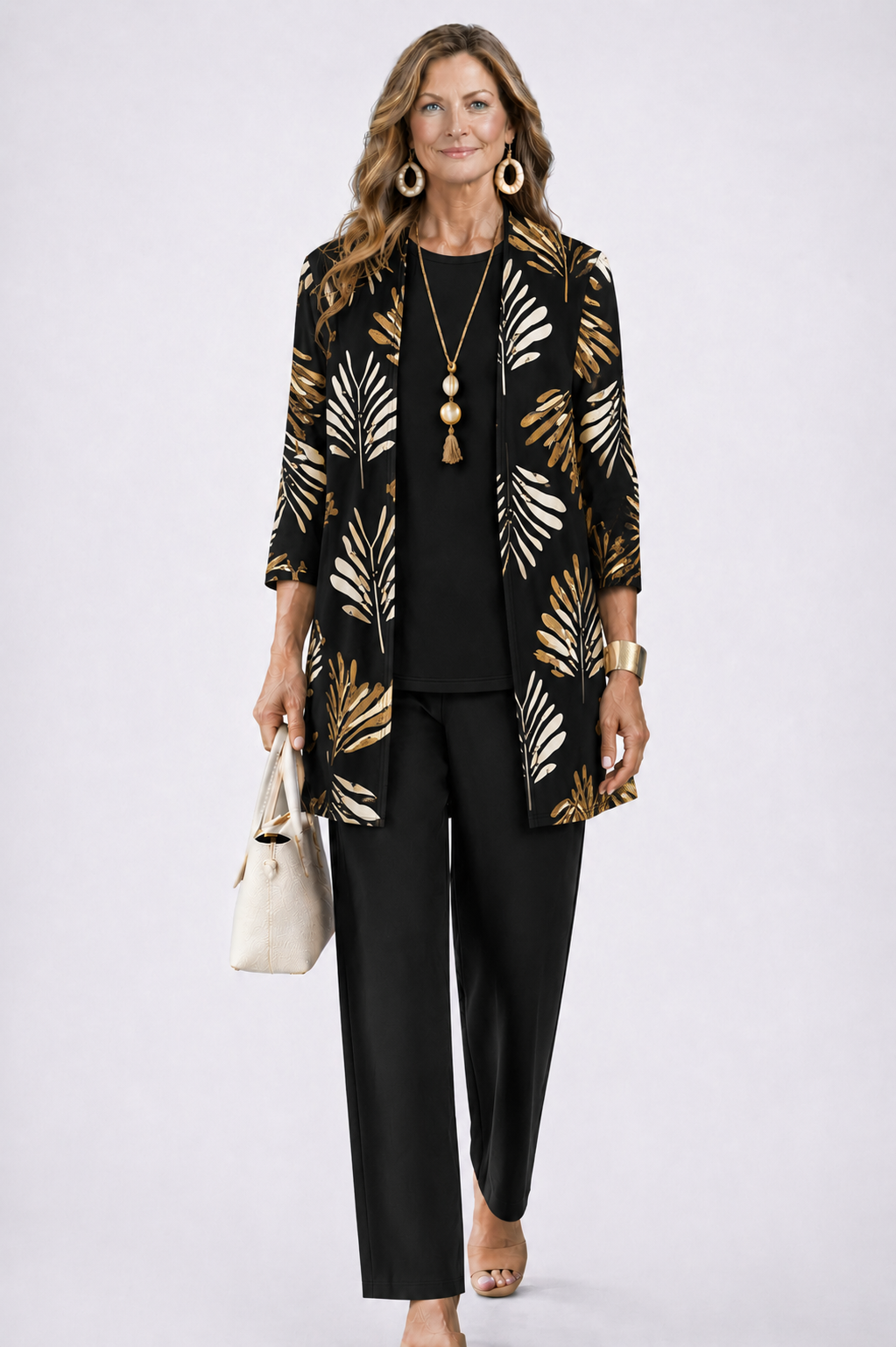 Margaret | Relaxed Cardigan, Top and Trouser Set for Everyday Wear