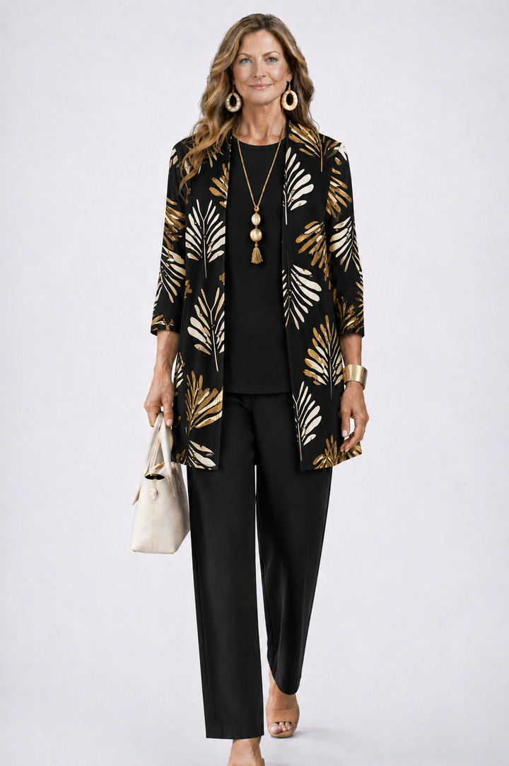 Margaret | Relaxed Cardigan, Top and Trouser Set for Everyday Wear