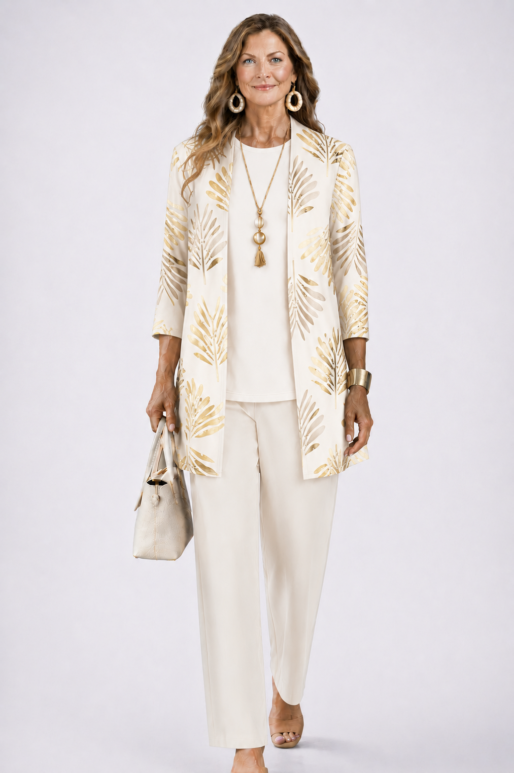 Margaret | Relaxed Cardigan, Top and Trouser Set for Everyday Wear