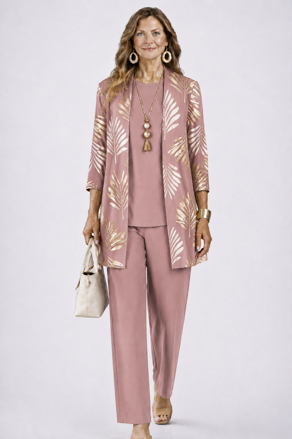 Margaret | Relaxed Cardigan, Top and Trouser Set for Everyday Wear