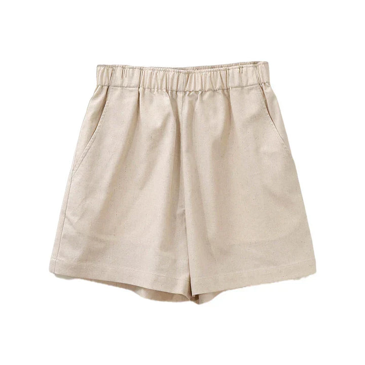 Relaxed Fit Drawstring Linen Shorts