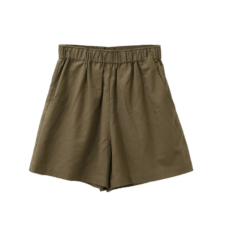 Relaxed Fit Drawstring Linen Shorts