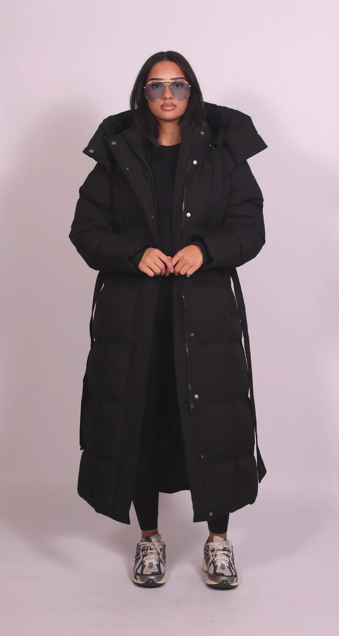Kelly – Long Belted Puffer Coat