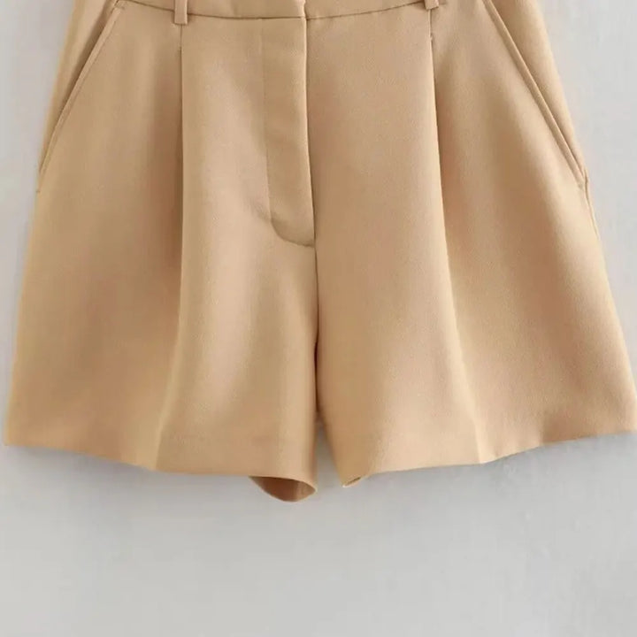 Sand Relaxed Fit Drawstring Cotton-Blend Shorts