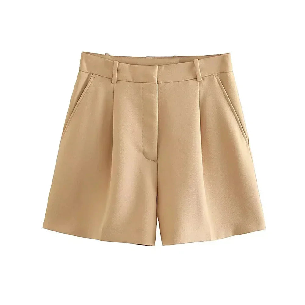 Sand Relaxed Fit Drawstring Cotton-Blend Shorts