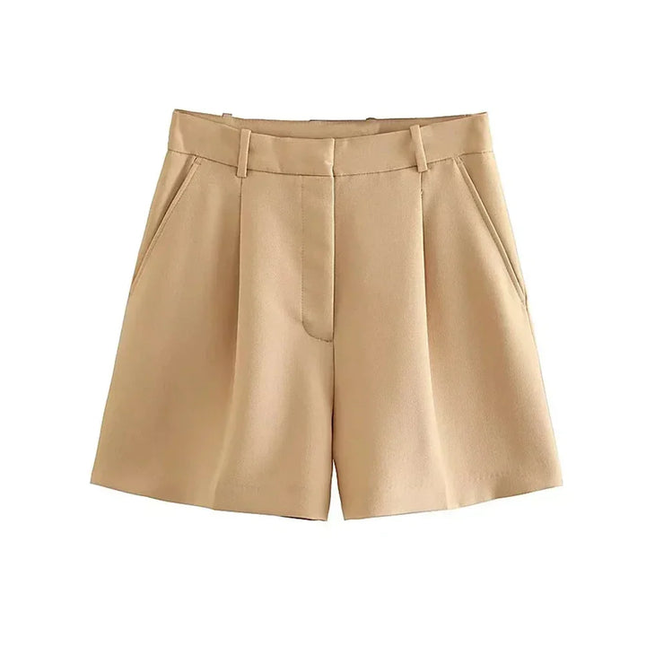 Sand Relaxed Fit Drawstring Cotton-Blend Shorts