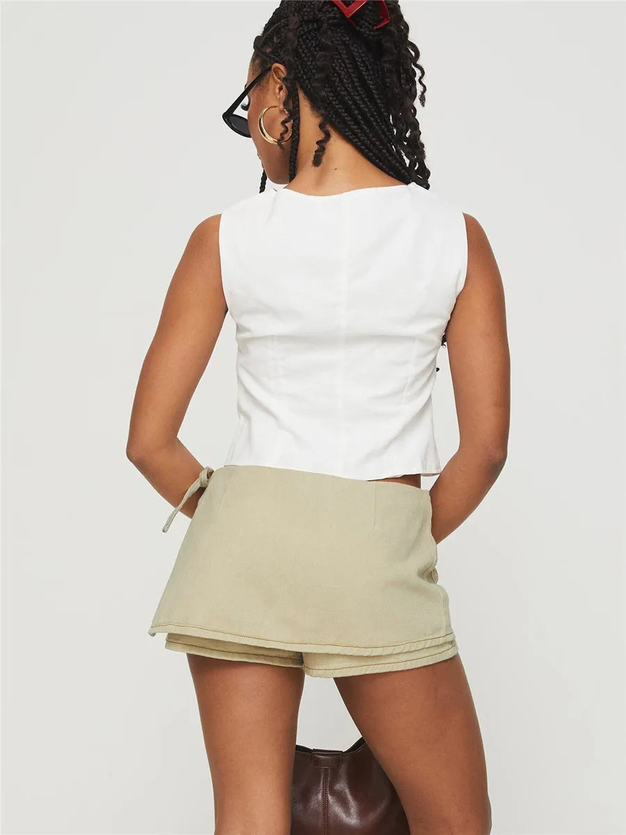 Pocketed Mini A-Line Skirt