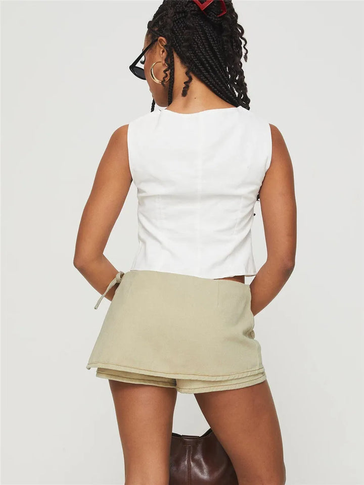 Pocketed Mini A-Line Skirt