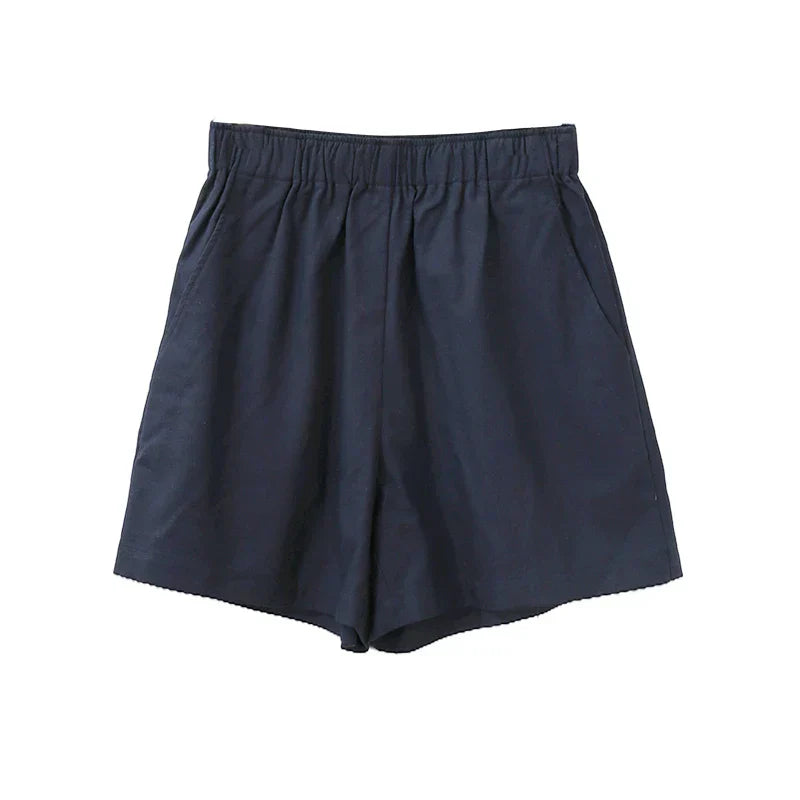 Relaxed Fit Drawstring Linen Shorts