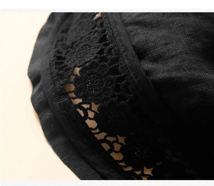 Embroidered Linen Shorts