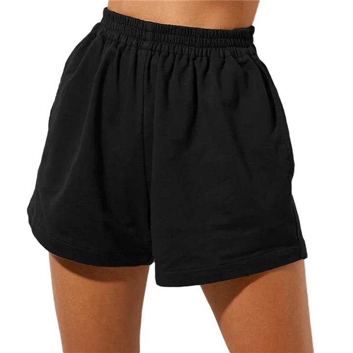 Cloud White High-Waist Relaxed Cotton Shorts