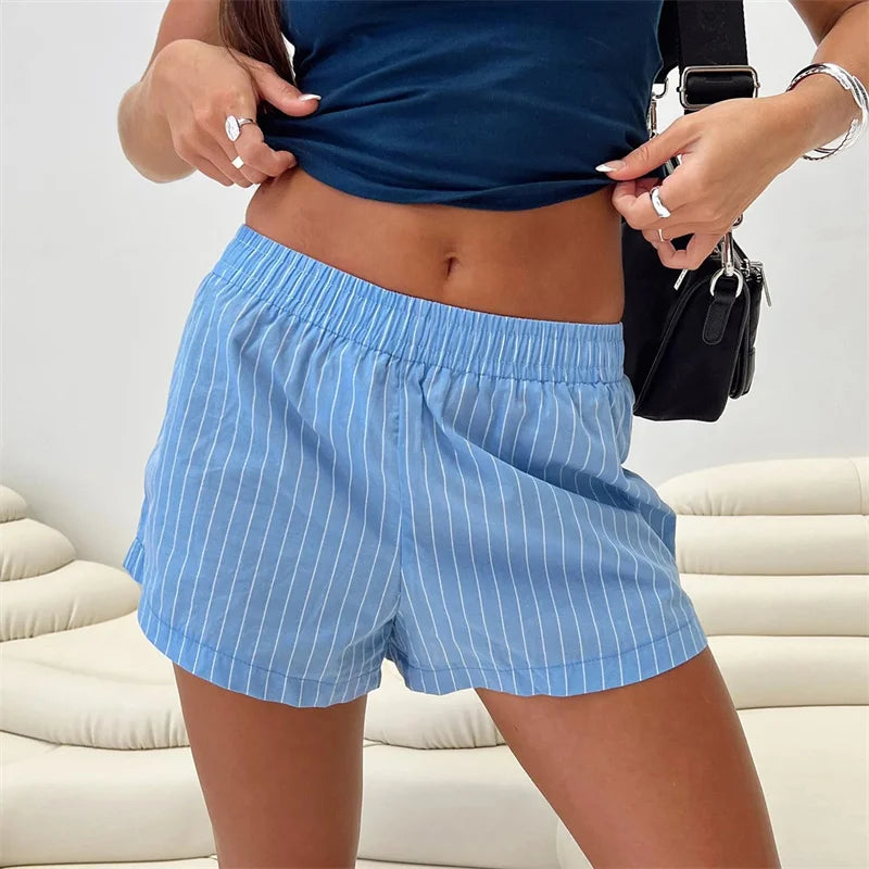 High-Waist Linen-Blend Shorts