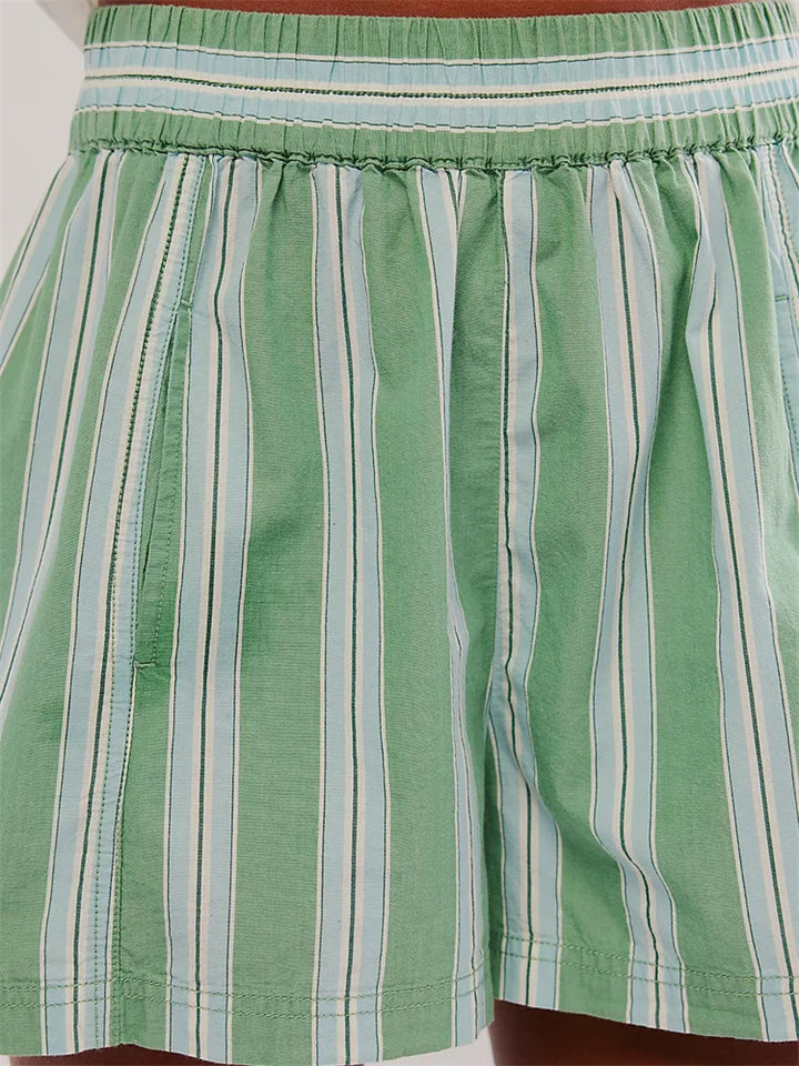 Sand High-Waist Drawstring Linen Shorts