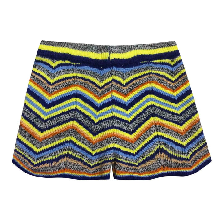 Striped Knit Cotton Shorts