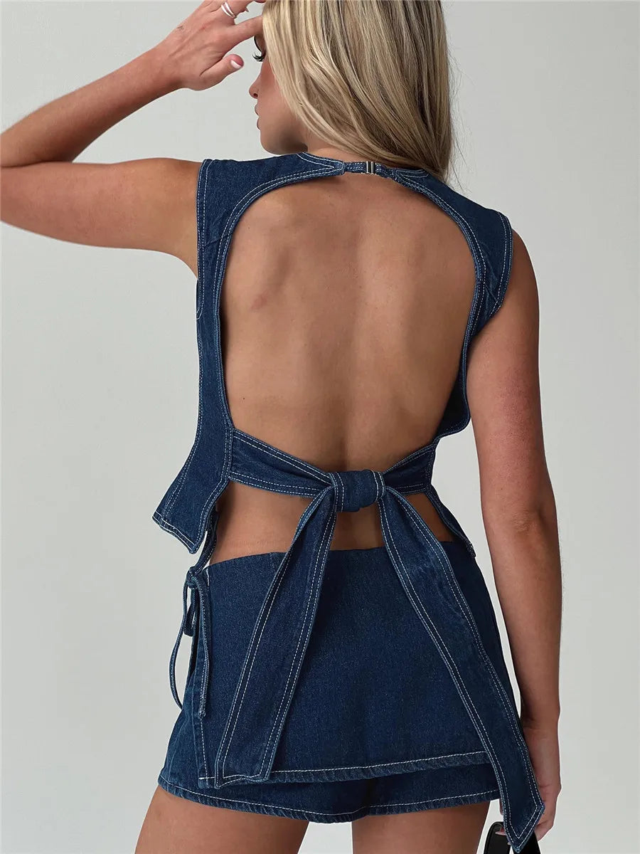 Pocketed Mini A-Line Skirt