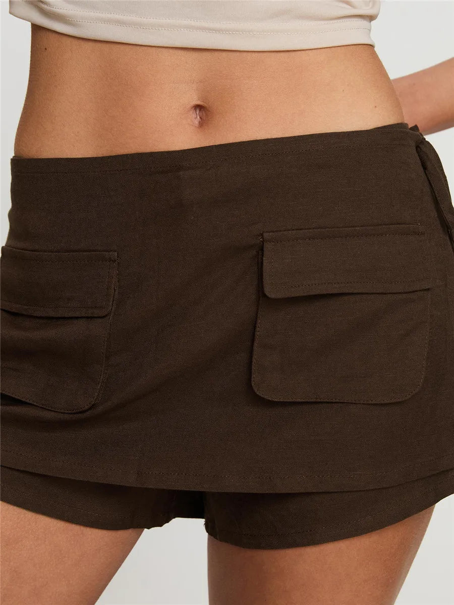 Pocketed Mini A-Line Skirt