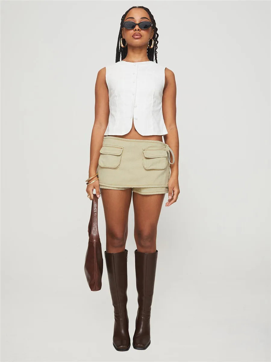Pocketed Mini A-Line Skirt
