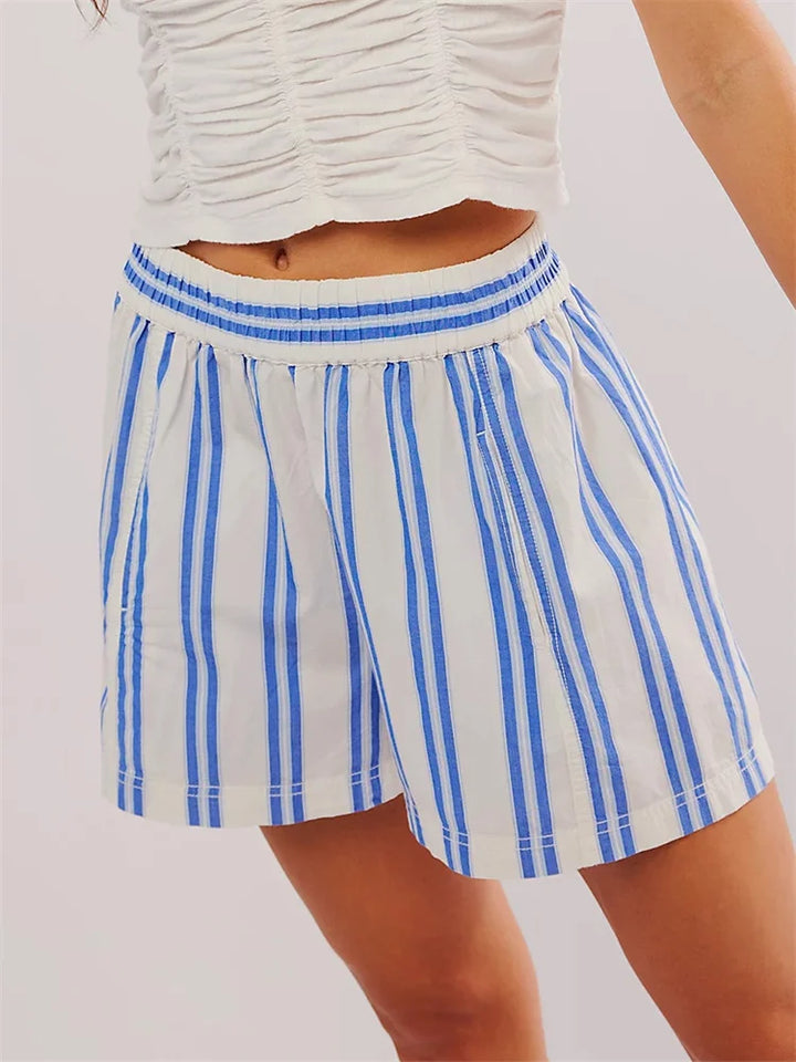 Sand High-Waist Drawstring Linen Shorts
