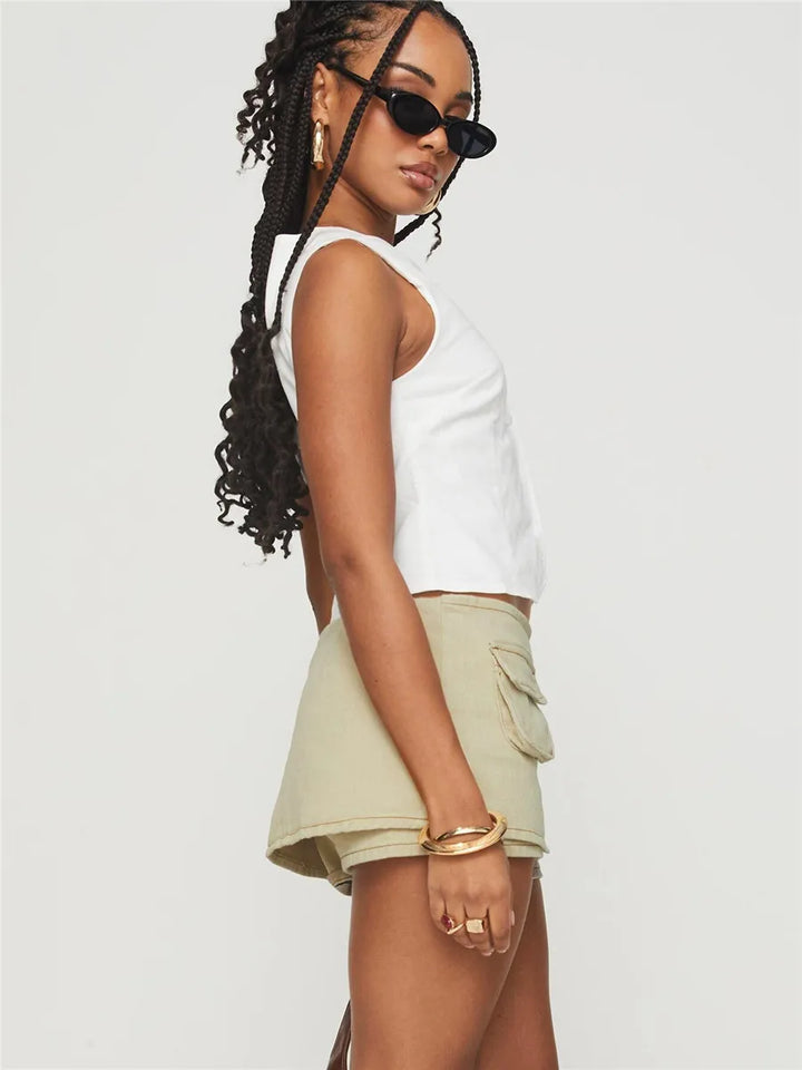 Pocketed Mini A-Line Skirt