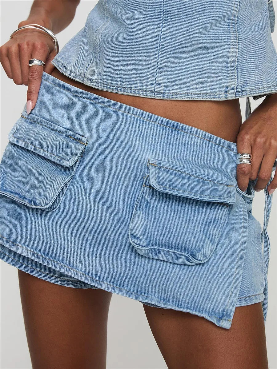 Pocketed Mini A-Line Skirt