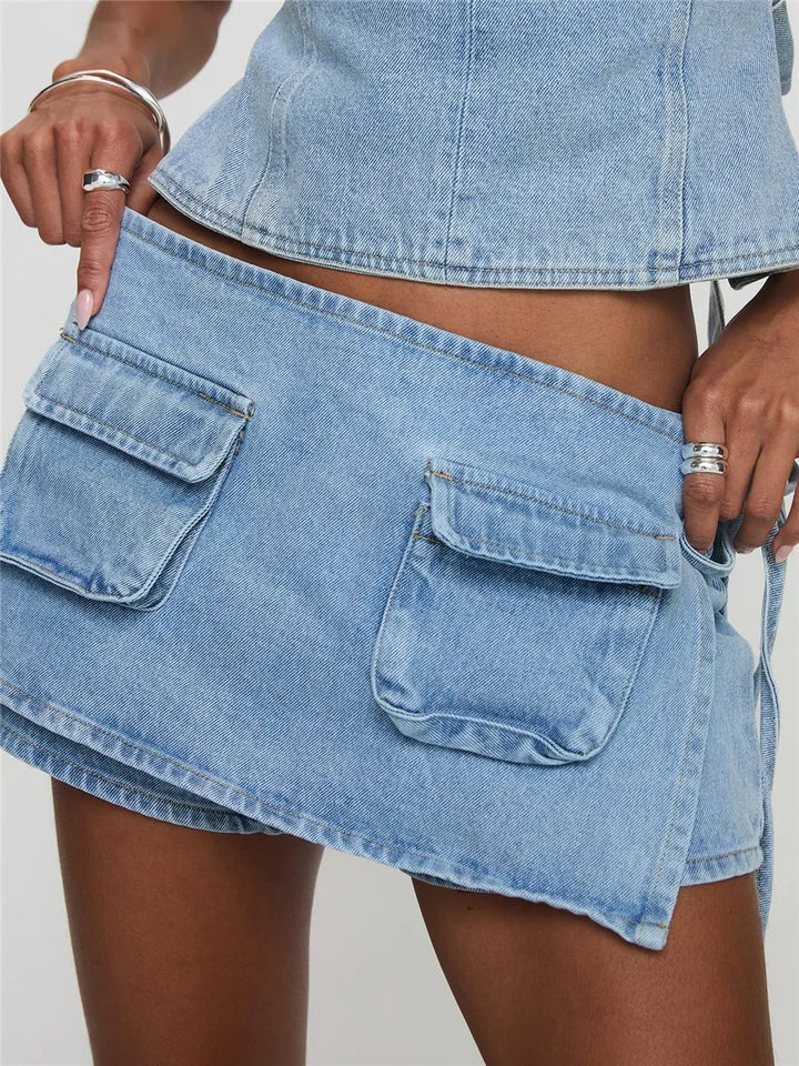 Pocketed Mini A-Line Skirt