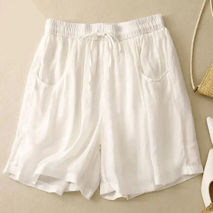Relaxed Fit Drawstring Waist Cotton-Blend Shorts