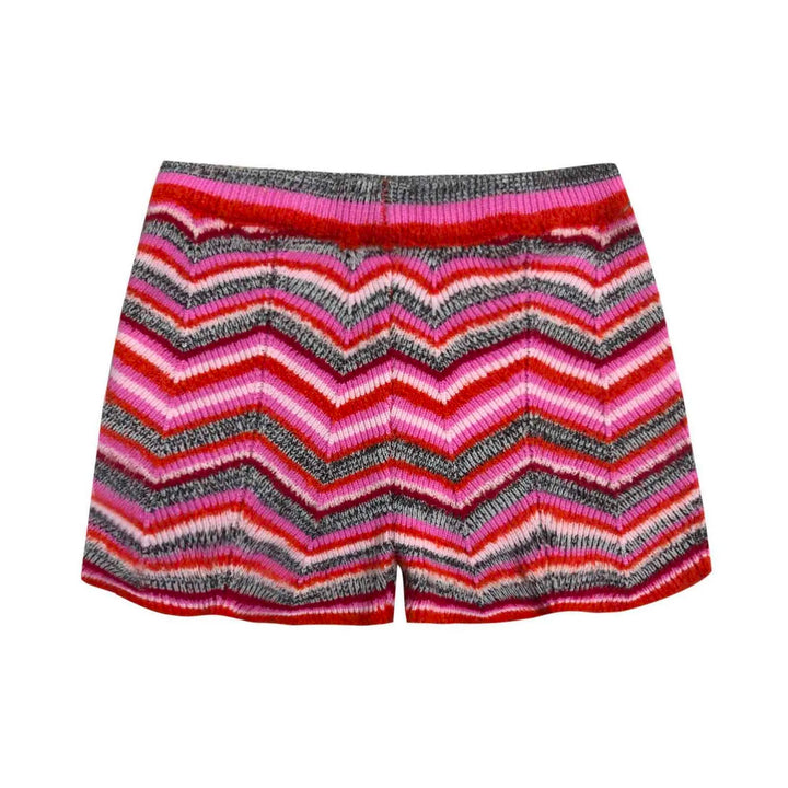 Striped Knit Cotton Shorts