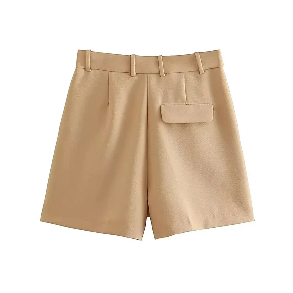 Sand Relaxed Fit Drawstring Cotton-Blend Shorts