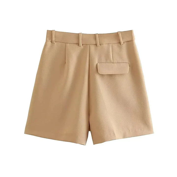 Sand Relaxed Fit Drawstring Cotton-Blend Shorts