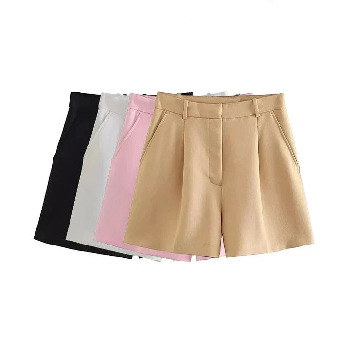 Sand Relaxed Fit Drawstring Cotton-Blend Shorts